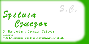 szilvia czuczor business card